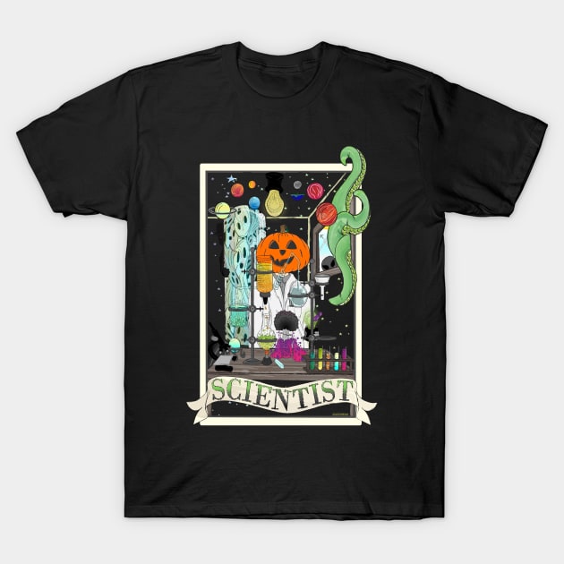 The Mad Scientist Podcast Tarot T-Shirt by Desdymona